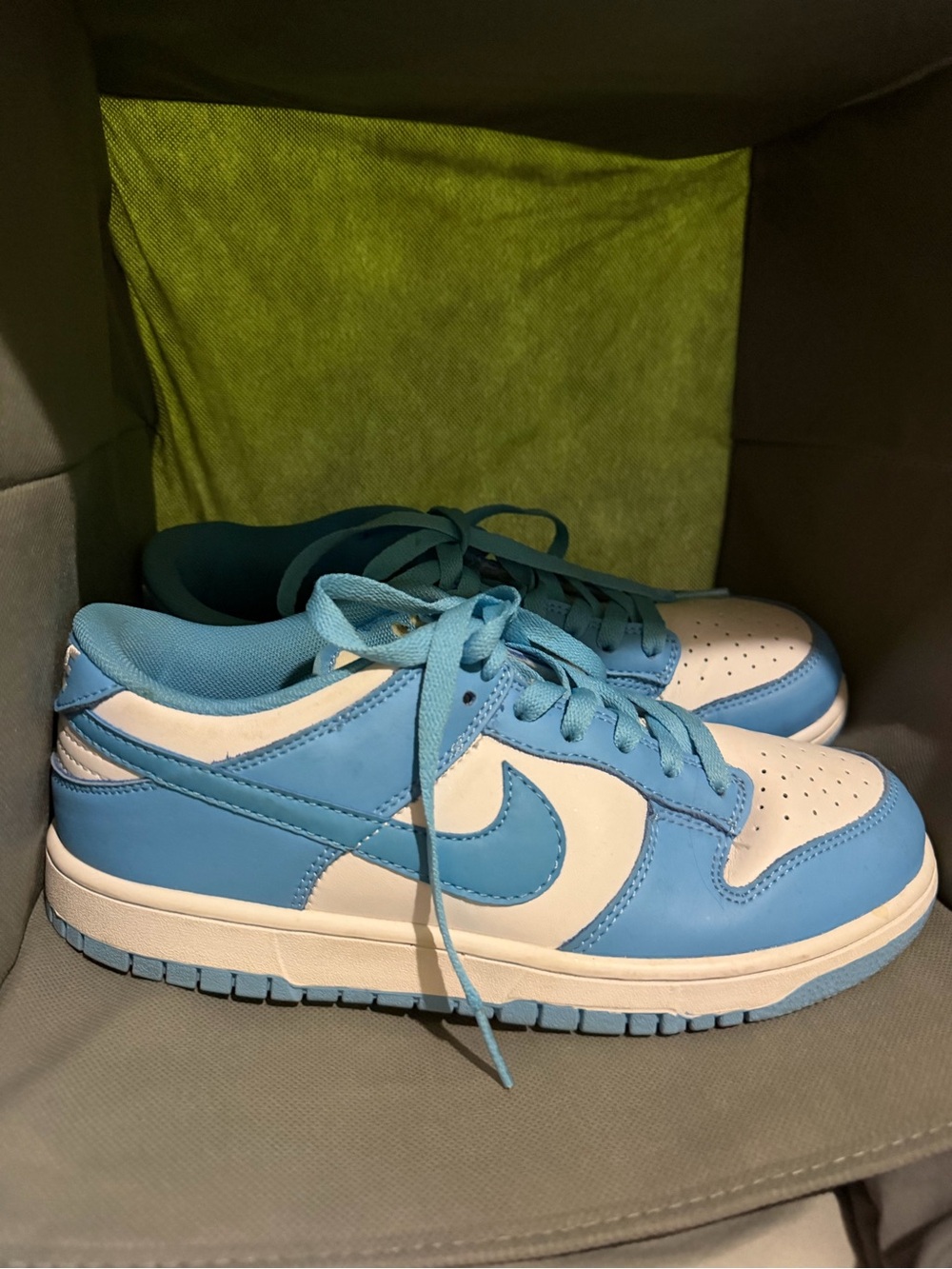 Nike Light Blue and White Low-Top Sneakers